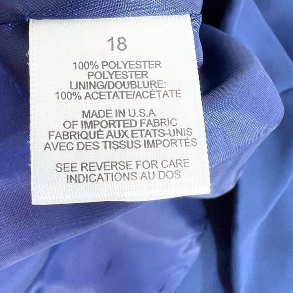 Talbots Two Piece Outfit Women's 18 Blue Top & Skirt Ruffles Matching Set - Picture 11 of 11